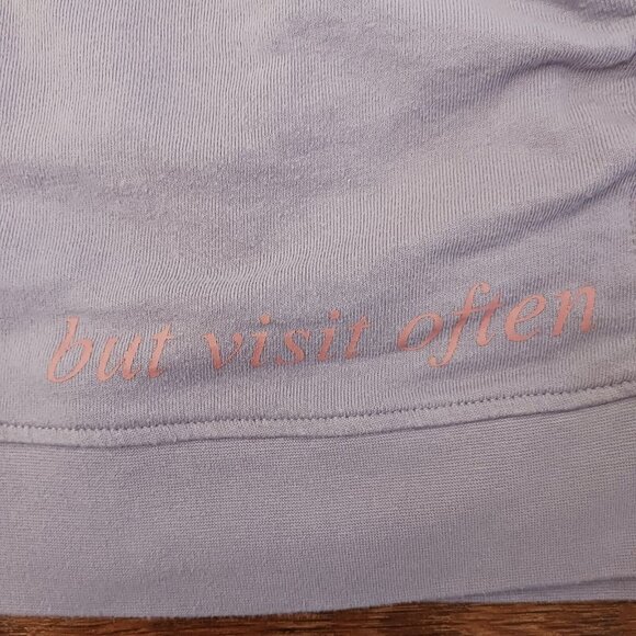 Disney Parks I Don’t Live in Fantasyland I Just Visit Often Crewneck Purple Sz L - Picture 4 of 6